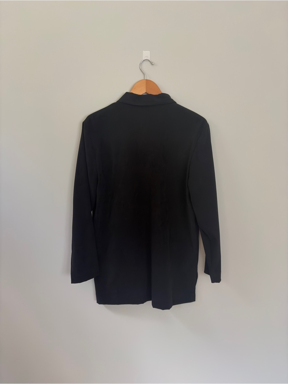 First Option Black Button-Up Shirt Jacket - Picture 3 of 5
